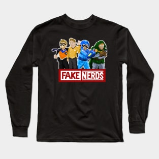 Fake Nerds 8-Bit Long Sleeve T-Shirt